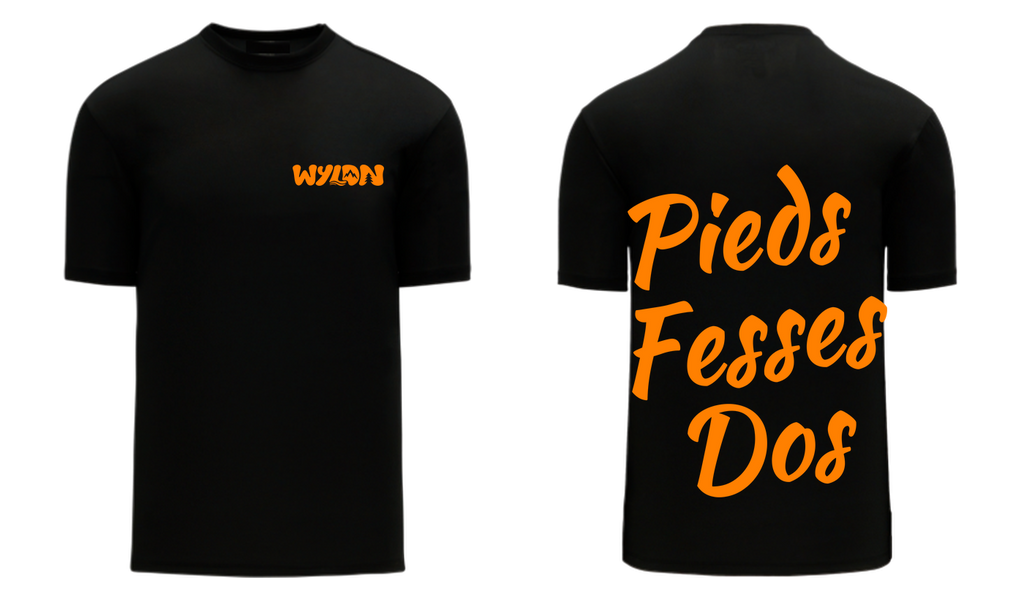 T-SHIRT PIEDS FESSES DOS
